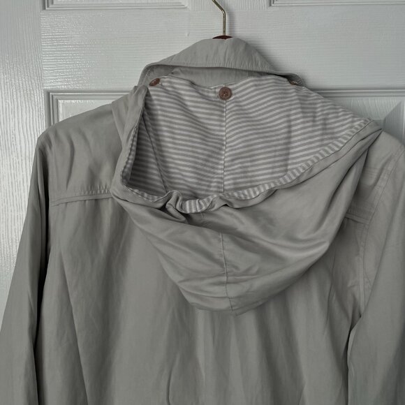 Mulberry Street Lightweight Removable Hood Ivory Jacket Large - Picture 5 of 7